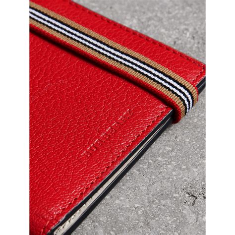 burberry heritage stripe leather international bifold wallet|Burberry Men's Heritage Stripe Leather International Bifold Wallet.